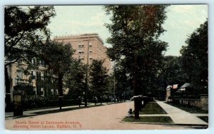 BUFFALO, New York NY ~ North Street Scene HOTEL LENOX ca 1910s  Postcard