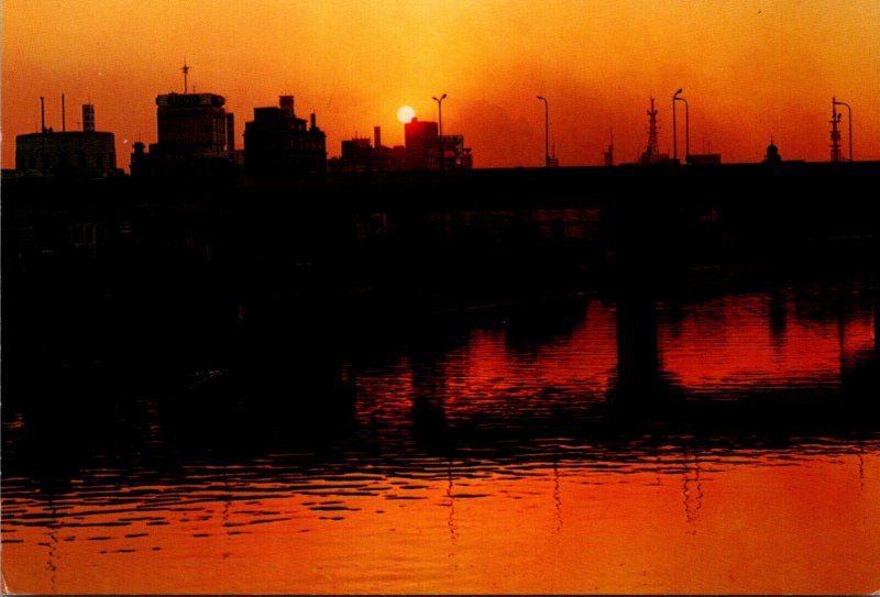 Japan Osaka Nakanoshima At Sunset 1984