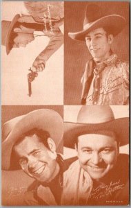 Cowboy Western Movie Mutoscope / Arcade Card FRED MacMurray / TEX RITTER c1940s 