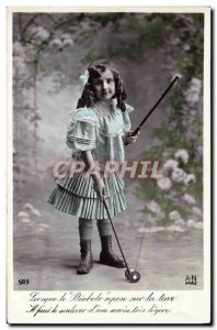 Old Postcard Diabolo Child