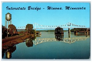 c1960 Thriving Trade Center Mississippi River Winona Minnesota Vintage Postcard