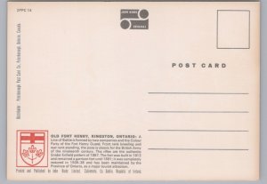 Soldiers, Line Of Battle Formation, Fort Henry, Kingston, Ontario, Postcard