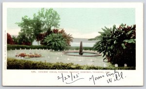 Officer Circle Nat'l Military Cemetery Vicksburg Mississippi Fountain Postcard