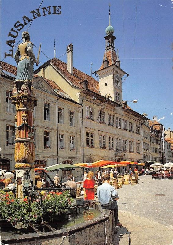 BG12330 la place de la palud et l hotel de ville  lausanne  switzerland