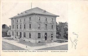 B51/ Florence South Carolina SC Postcard c1910 US Court House Post Office