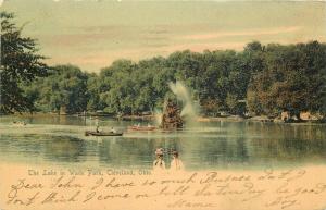 1905 CLEVELAND OHIO Lake Wade Park Rotograph undivided postcard 4280