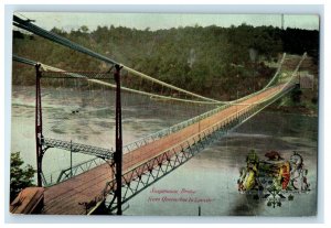 c1910 Suspension Bridge from Queenston to Lewiston Canada Unposted Postcard