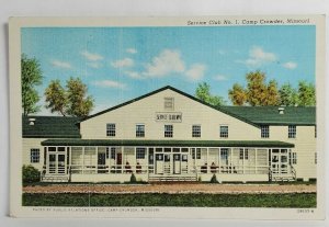 Missouri Camp Crowder Service Club No.1 Postcard S20
