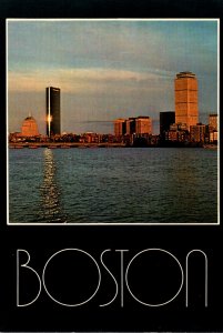 Massachusetts Boston Skyline At Sunset