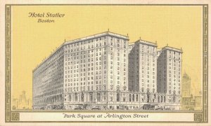 USA Hotel Statler Boston Park Square at Arlington Street Vintage Postcard 07.05