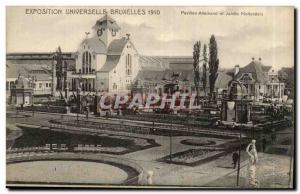Expo Brussels Brussels- Belgium-Belgium-1910-German Pavillion and Garden Hollan