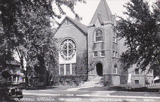 Iowa Centerville Central Church Of Christ Real Photo