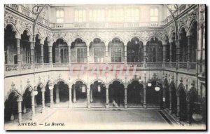 Old Postcard Antwerp Bourse