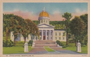 State Capitol Building Montpelier Vermont Curteich