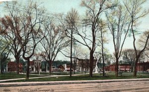 1908 Lafayette Square Walk Down Historic Main St. Davenport Iowa Posted Postcard