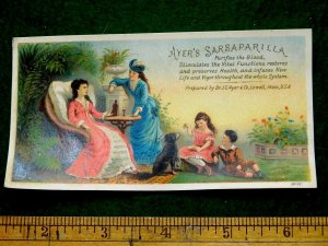 1870s-80s Lovely Ayer's Sarsaparilla Compound Extract Victorian Trade Card F12