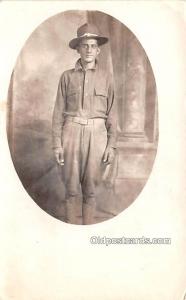 Military Man Military Real Photo Soldier Unused 