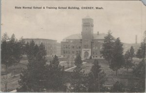 c1907 State normal school Cheney Washington training building postcard B612 