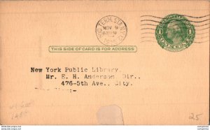 US Postal stationery 1c Hud Term NY 1925 American manufacturers export associ...