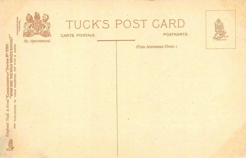What Are The Wild Waves Saying c1907 Postcard by Raphael Tuck Waning Sun 