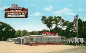 Colonial Confederate Inn 1950s Gulfport Mississippi Roadside Kropp 12448