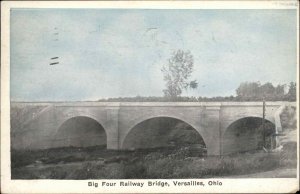 Versailles Ohio OH Big Four Railway Bridge Vintage Postcard