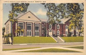 Marietta Ohio 1940s Postcard Campus Martius State Memorial Museum