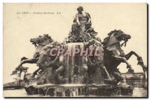 Old Postcard Lyon Fontaine Bartholdi