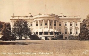 RPPC SOUTH LAWN OF THE WHITE HOUSE WASHINGTON DC REAL PHOTO POSTCARD 1941