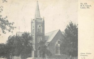 G77/ Lamar Missouri Postcard 1909 No 129 M.E. Church Building