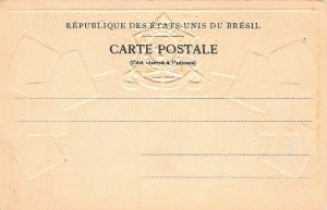 Brazil Stamps on Early Embossed Postcard, Unused, Published by Ottmar Zieher