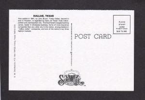 TX View Dallas Texas Bldgs Postcard Skyline