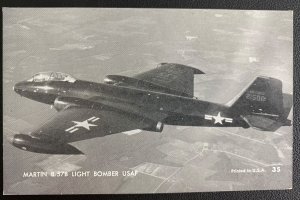 Mint USA Real Picture Postcard Martin B-57B Light Bomber USAF
