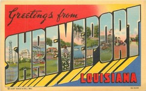 Louisiana Shreveport Large Letters multi View Teich Postcard 22-5256