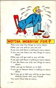 Humour Man Sweating Wot-cha Worryin For ? 1954