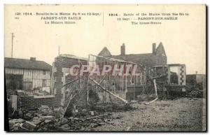 Old Postcard Pargny Sur Saulx House Simon Army