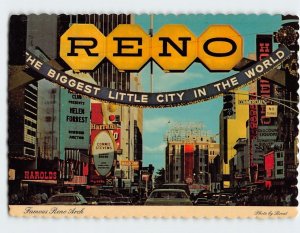 Postcard Famous Reno Arch Reno Nevada USA
