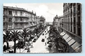 RPPC Street View Boulevard Gallieni Oran Algeria Postcard F18