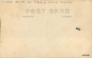 Auto on Plains proud owner C-1915 RPPC Real photo postcard 9445