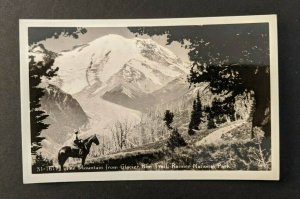 Vintage Glacier Rim Trail Rainier National Park RPPC Real Photo