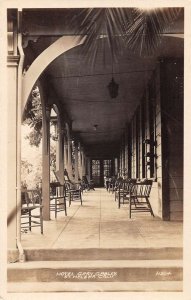 St Helena California Hotel Gray Gables Veranda Real Photo Postcard AA34958