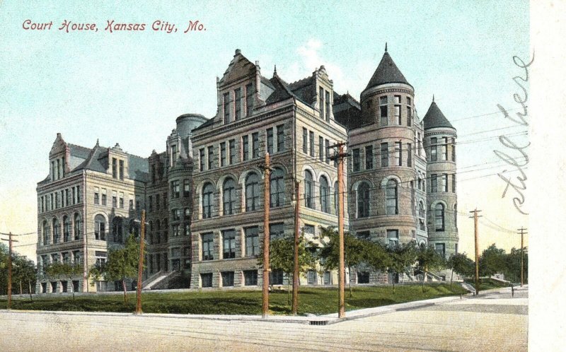 Vintage Postcard Court House Legal Services Building Kansas City Missouri MO