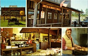 Cartão postal AL Greenville The Smokehouse restaurante e loja rural década de 1970 K10-