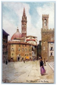 c1910 The Campanile of the Badia Florence Italy Oilette Tuck Art Postcard