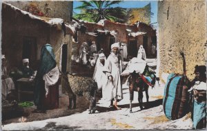 Algeria Scenes Et Types Une Rue du Village Arabe Vintage RPPC C148