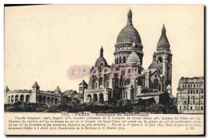 Old Postcard Paris Sacre Coeur Basilica