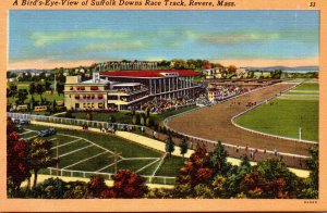 Massachusetts Revere Birds Eye View Of Suffolk Downs Race Track