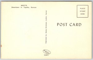 Topeka Kansas 1960s Postcard Macy's Department Store