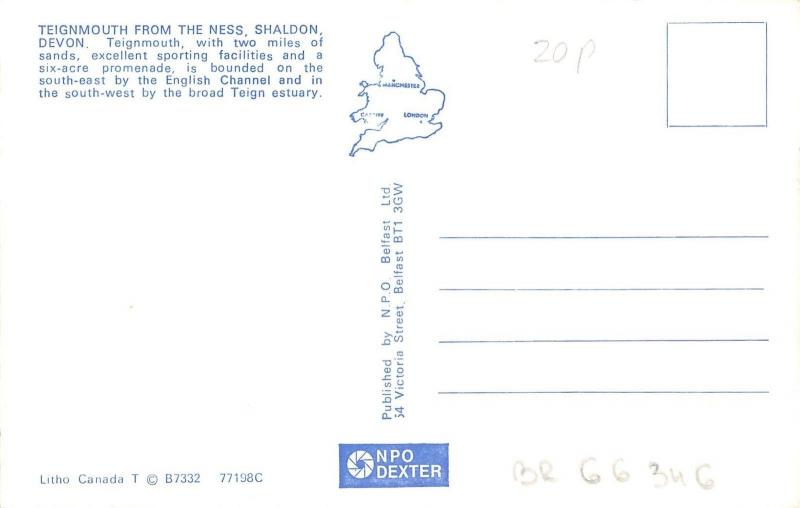 BR66346 teignmouth from the ness shaldon devon   uk 14x9cm