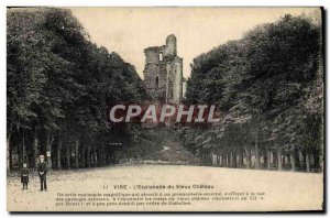 Old Postcard Vire L & # 39Esplanade du Vieux Chateau